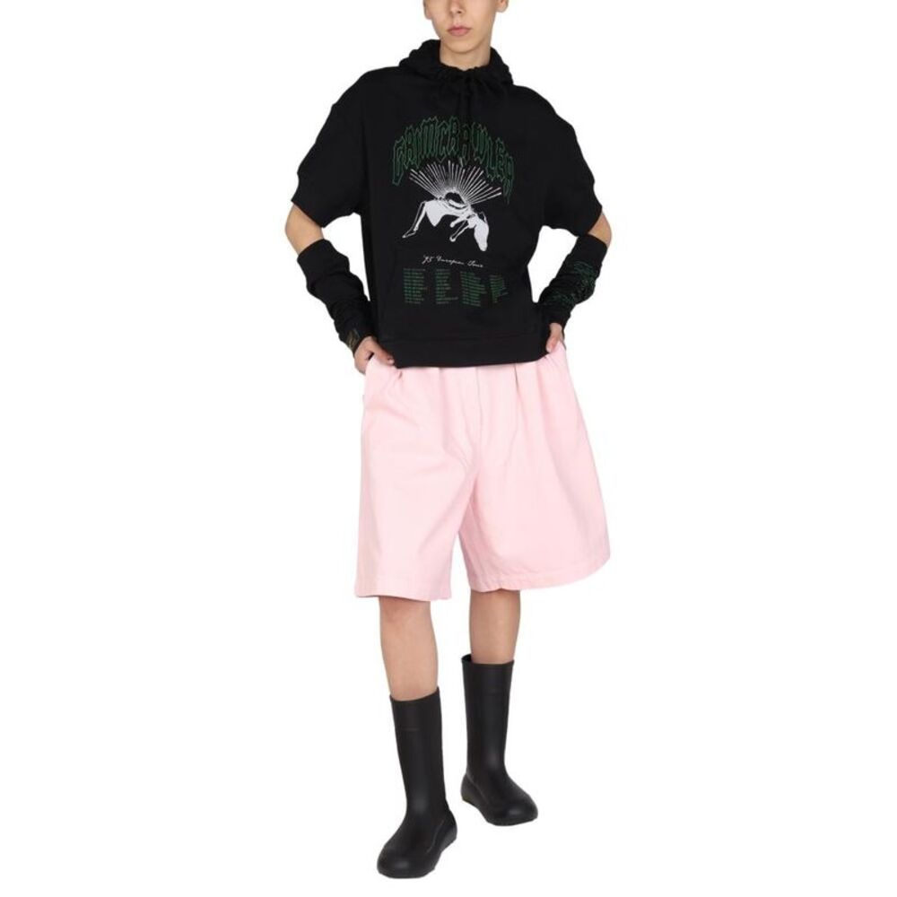 RAF SIMONS Graphic Print Oversized Hoodie Women BLACK Sweaters & Knitwear